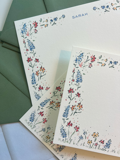 Texas Wildflowers Stationery Set