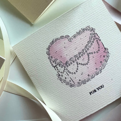 Sweet Something Tiny 3x3" Cards - set of 4 with envelopes included