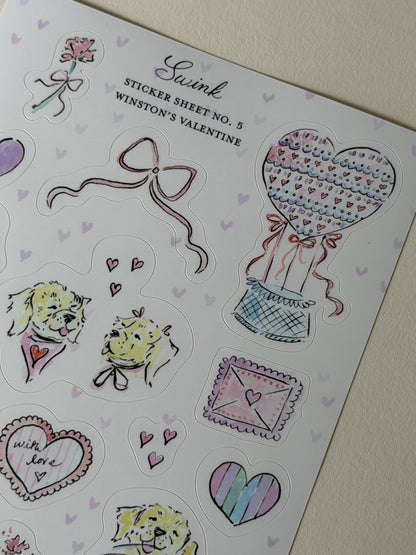Sticker Sheet No. 5 - Winston's Valentine