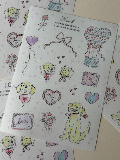 Sticker Sheet No. 5 - Winston's Valentine