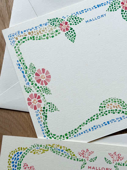 Seville Hand-painted Mosaic Stationery Set