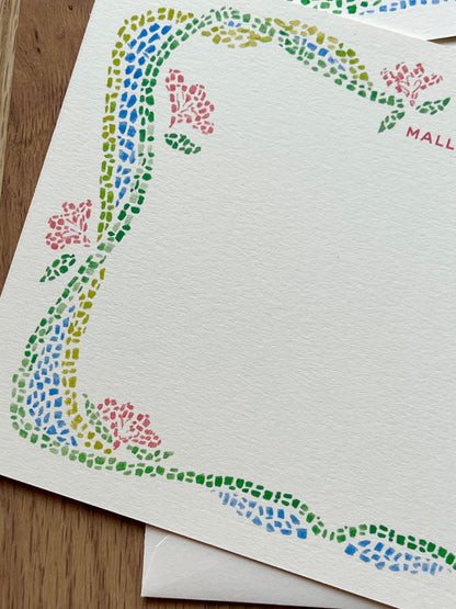 Barcelona Hand-painted Mosaic Stationery Set