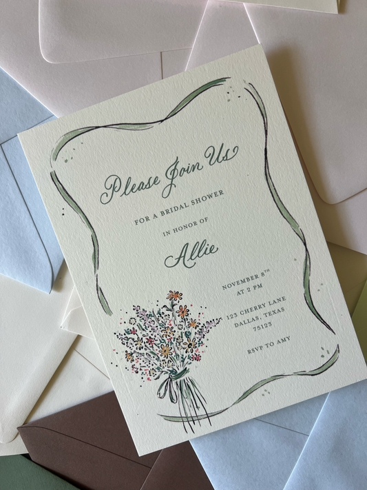 Autumn Wildflower Bouquet Semi Custom Itinerary