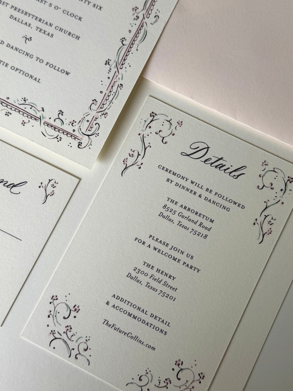 The Clara Wedding Suite in Blush & Sage