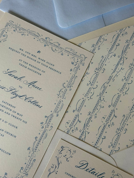 The Clara Wedding Suite in Blue