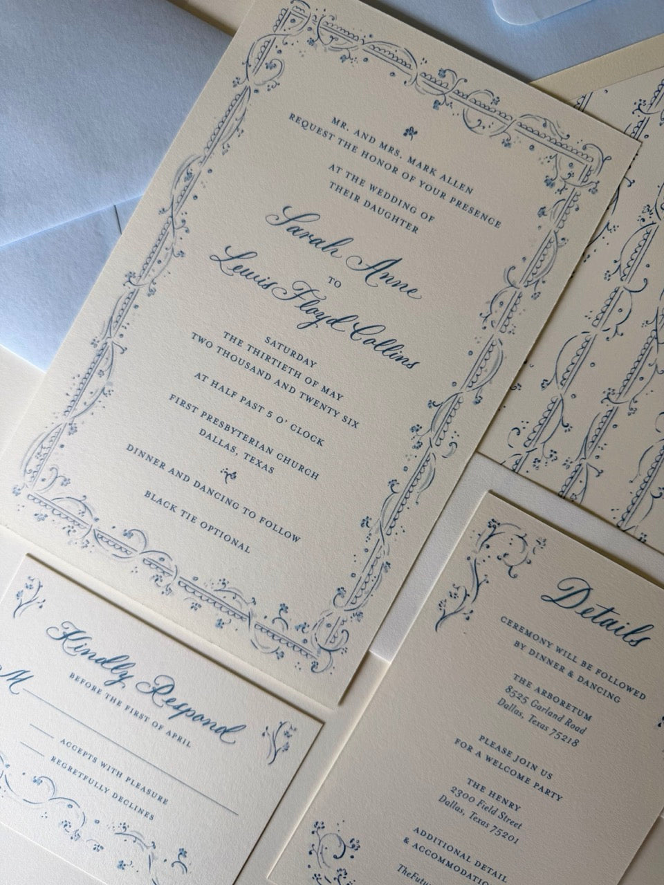 The Clara Wedding Suite in Blue
