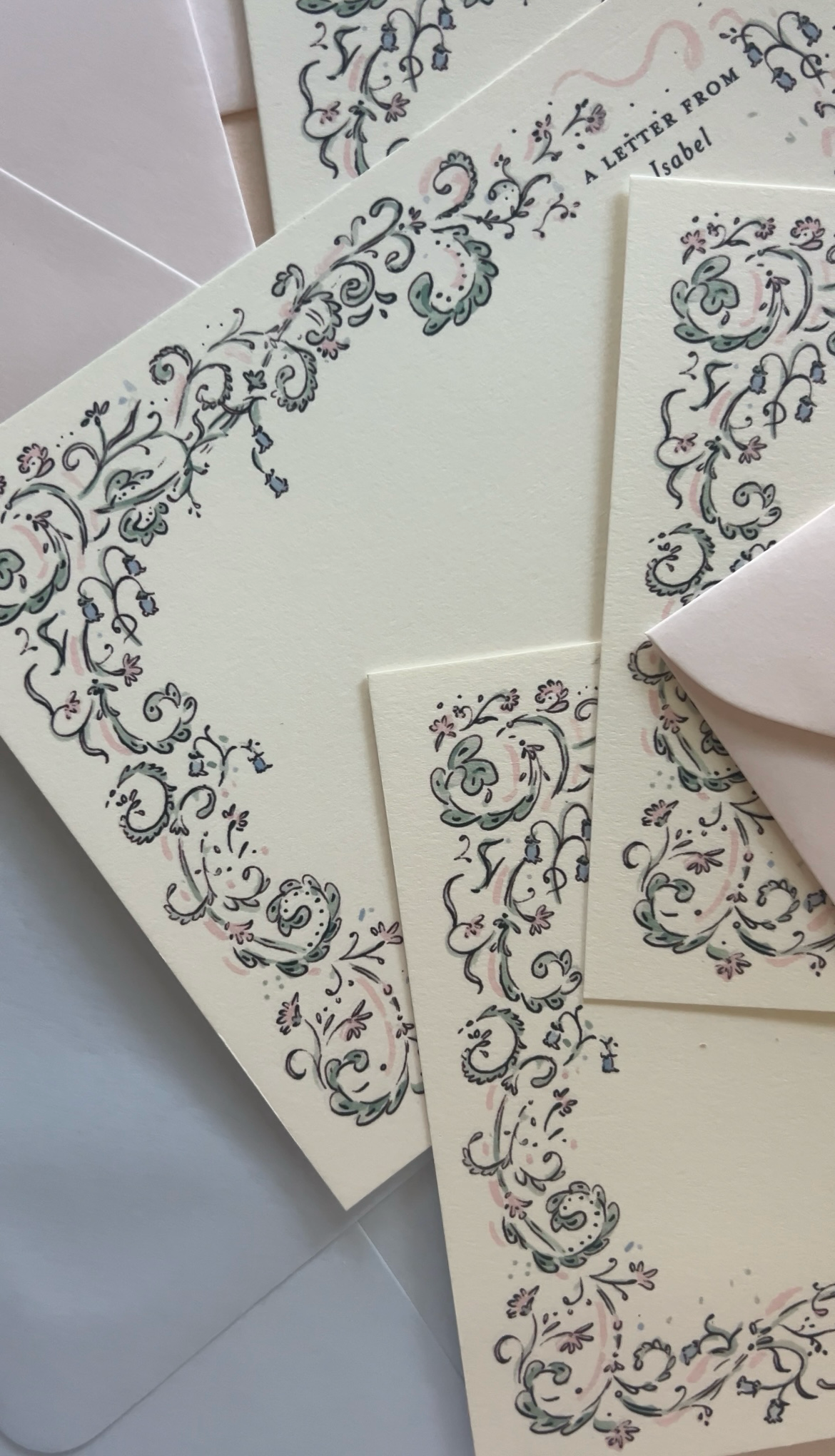 Ornate Border Stationery Set