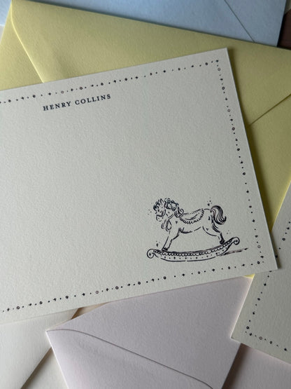 Rocking Horse Black & White Stationery Set