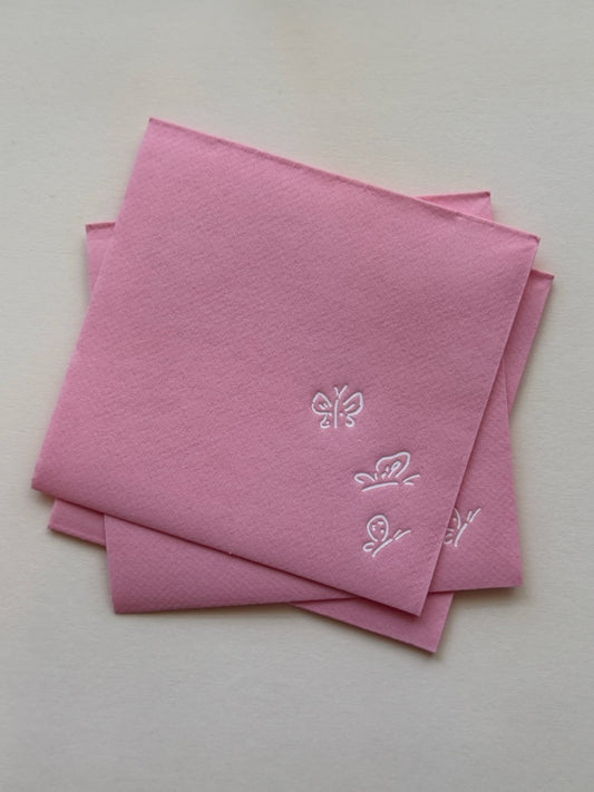 Butterfly Sketch Napkins - Pink