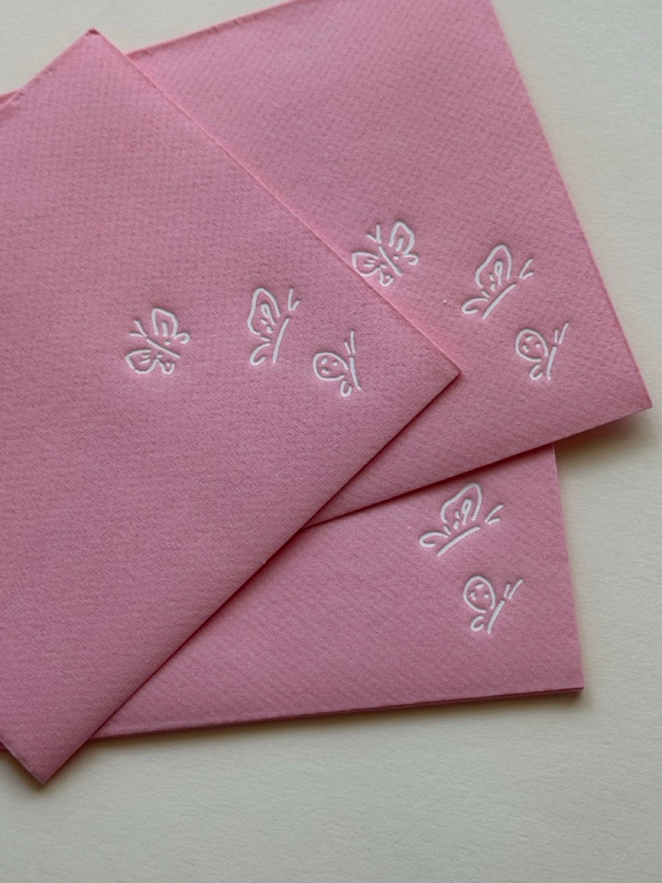 Butterfly Sketch Napkins - Pink