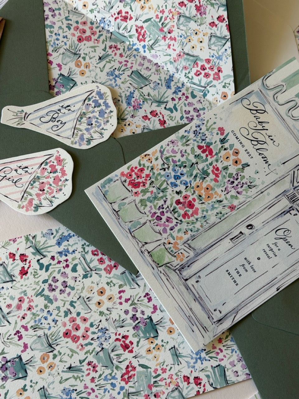 Flower Bodega Bouquet Gender Reveal (Set of 5)