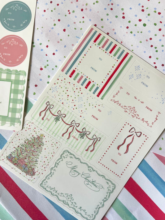 Holiday Gift Sticker Labels