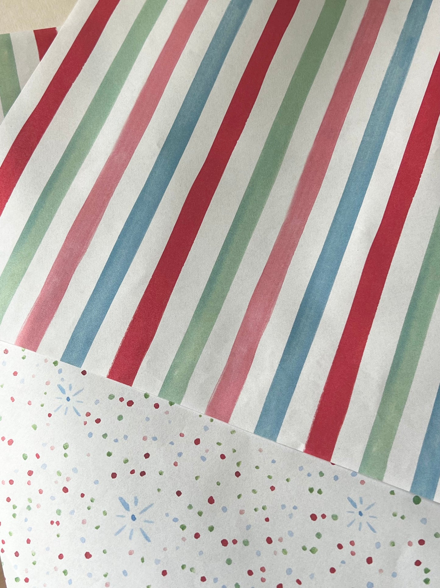 Painted Sugar Stripes Gift Wrap Roll