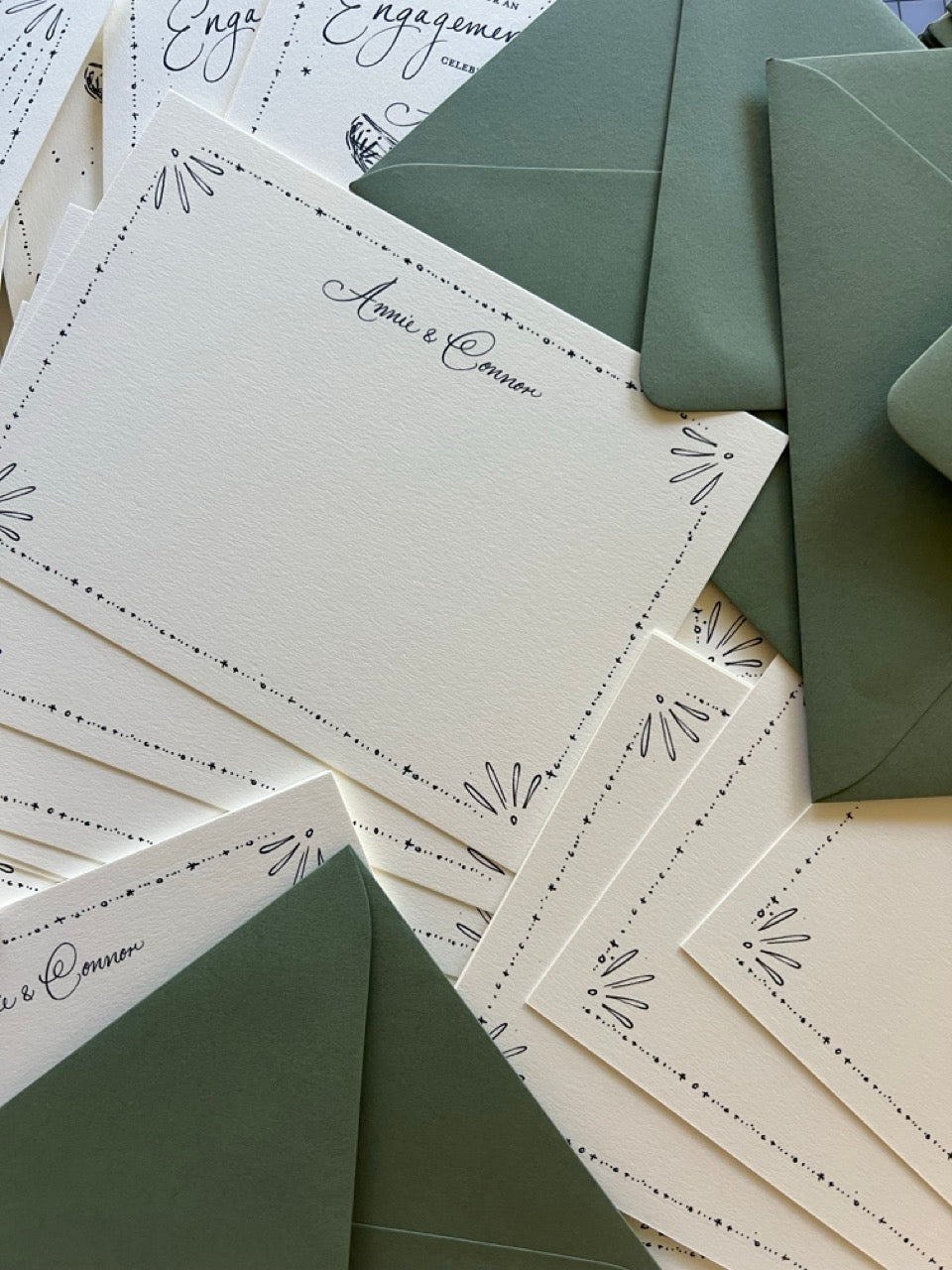 Vintage Deco Border Stationery Set