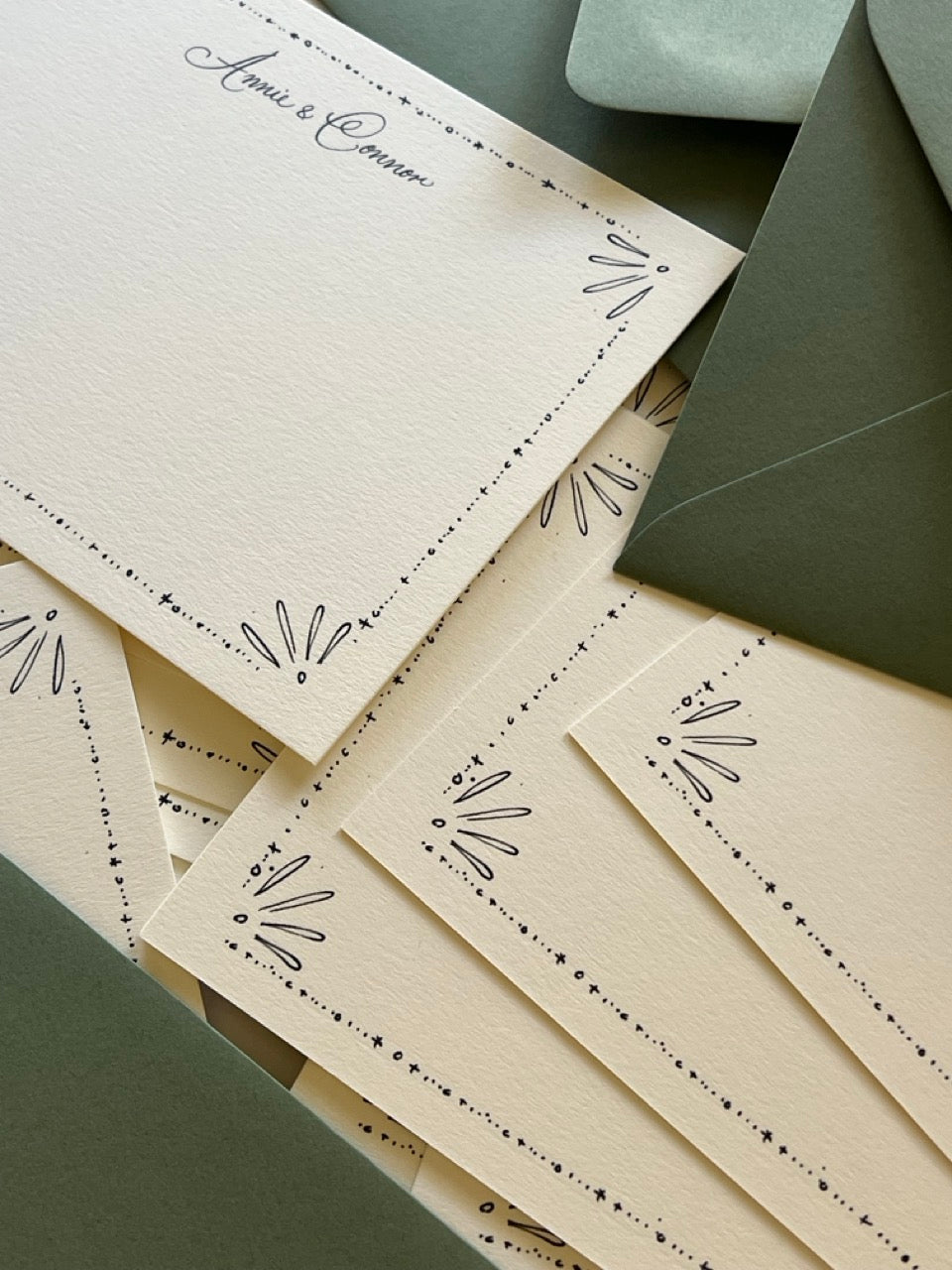 Vintage Deco Border Stationery Set