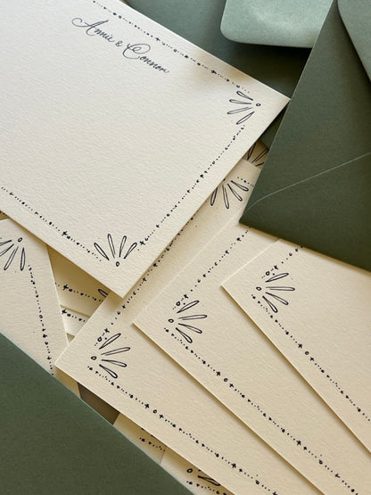 Vintage Deco Border Stationery Set