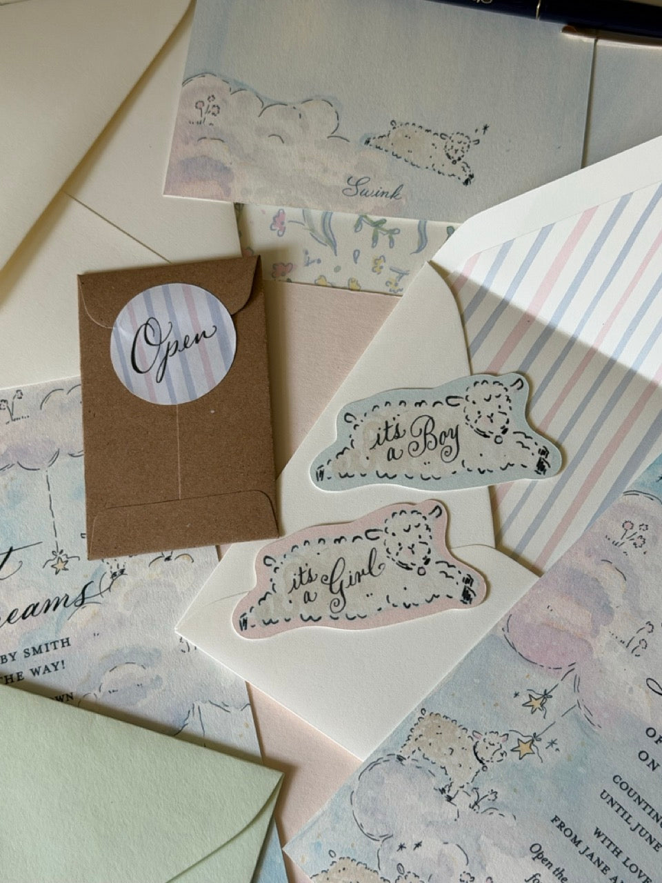 Sweet Dreams Counting Sheep Gender Reveal (Set of 5)