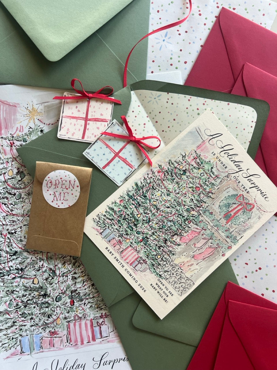 Holiday Gift Gender Reveal (Set of 5)