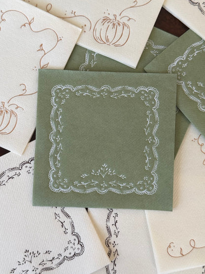 Embroidered Napkins - Green