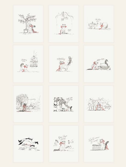 Kiko's 12 Days of Christmas Print Set of 12