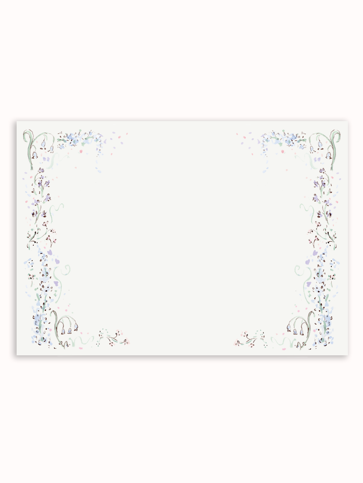 Mary Floral Border Stationery Set