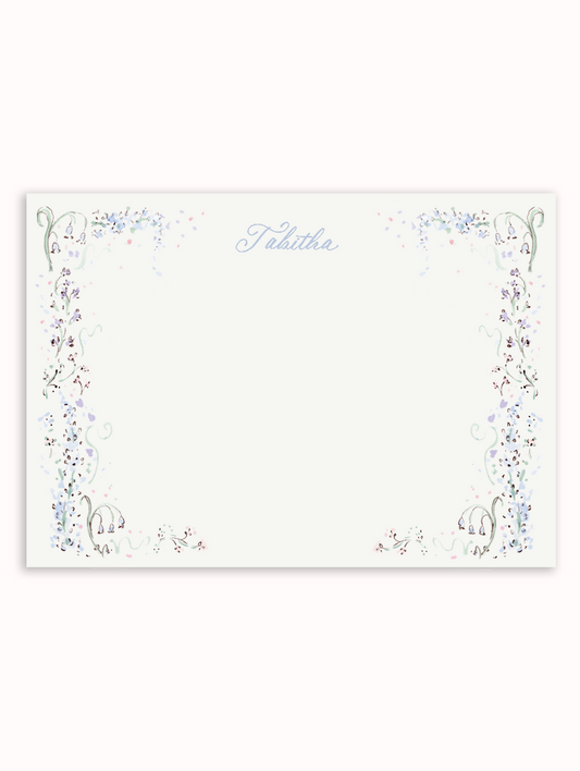 Mary Floral Border Stationery Set