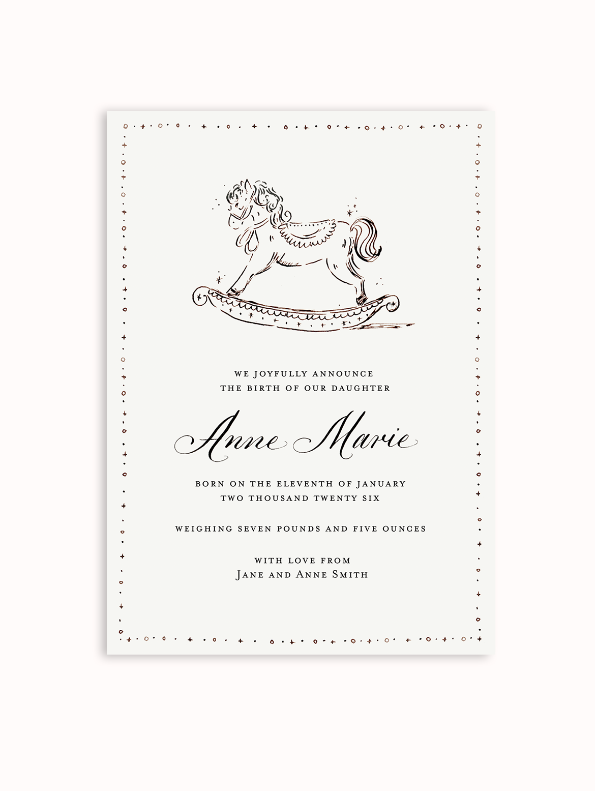 Rocking Horse Custom Card