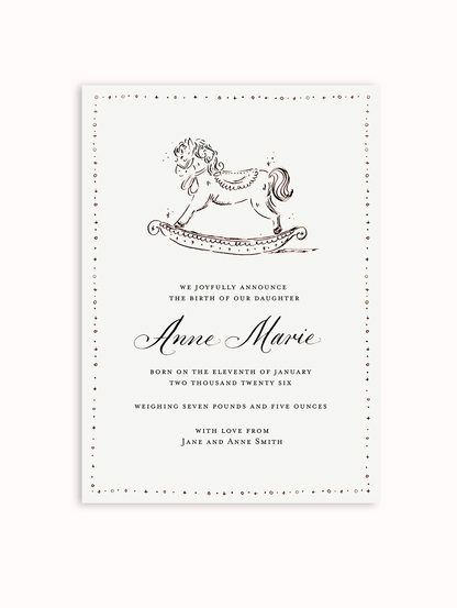 Rocking Horse Custom Card