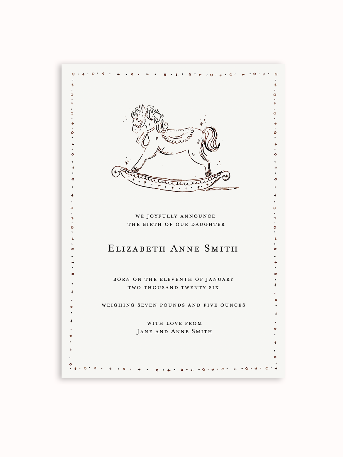 Rocking Horse Custom Card