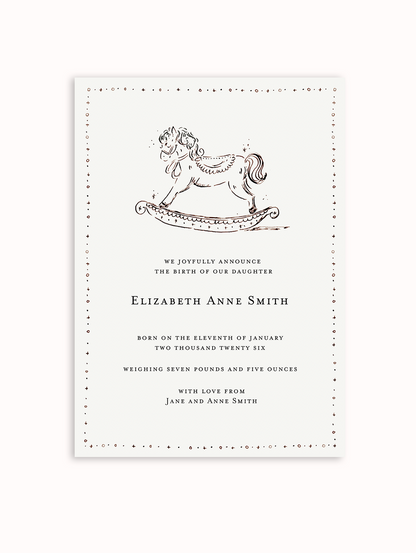 Rocking Horse Custom Card