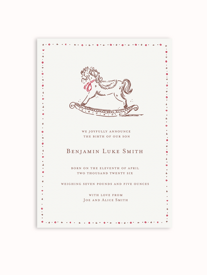 Rocking Horse Custom Card