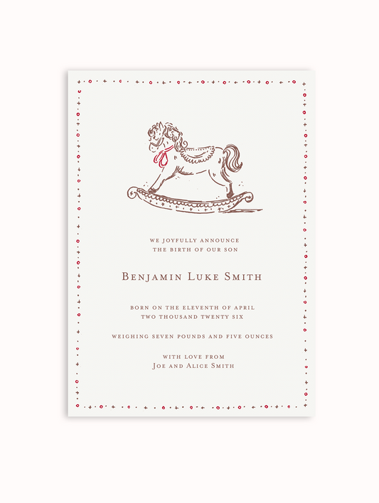 Rocking Horse Custom Card