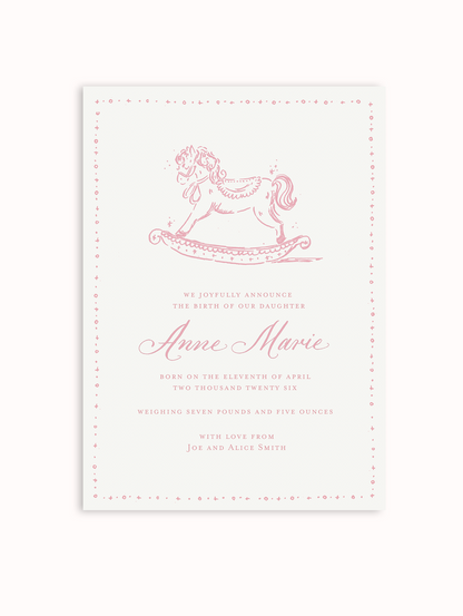 Rocking Horse Custom Card