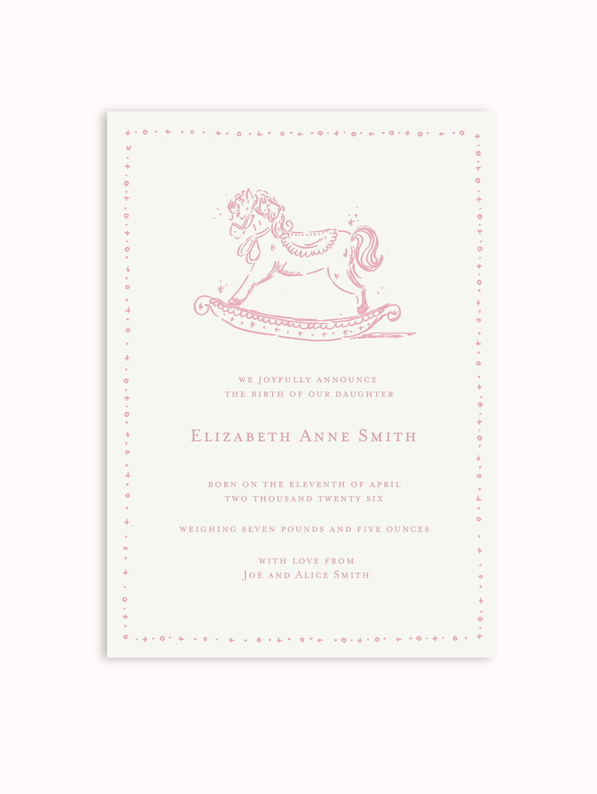 Rocking Horse Custom Card