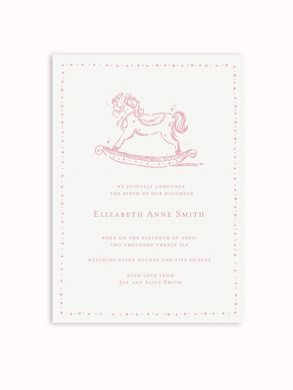 Rocking Horse Custom Card