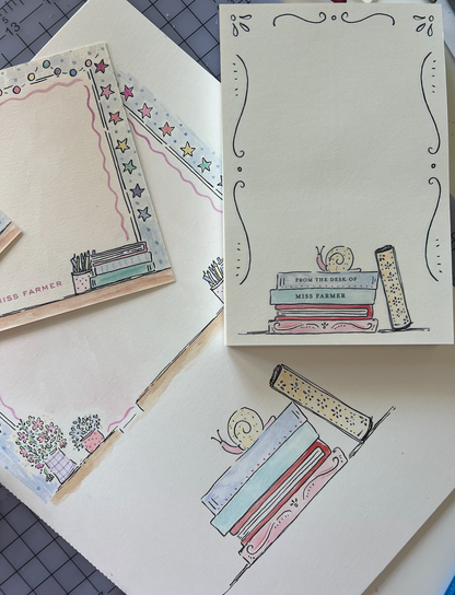 Stack of Books Stationery Set