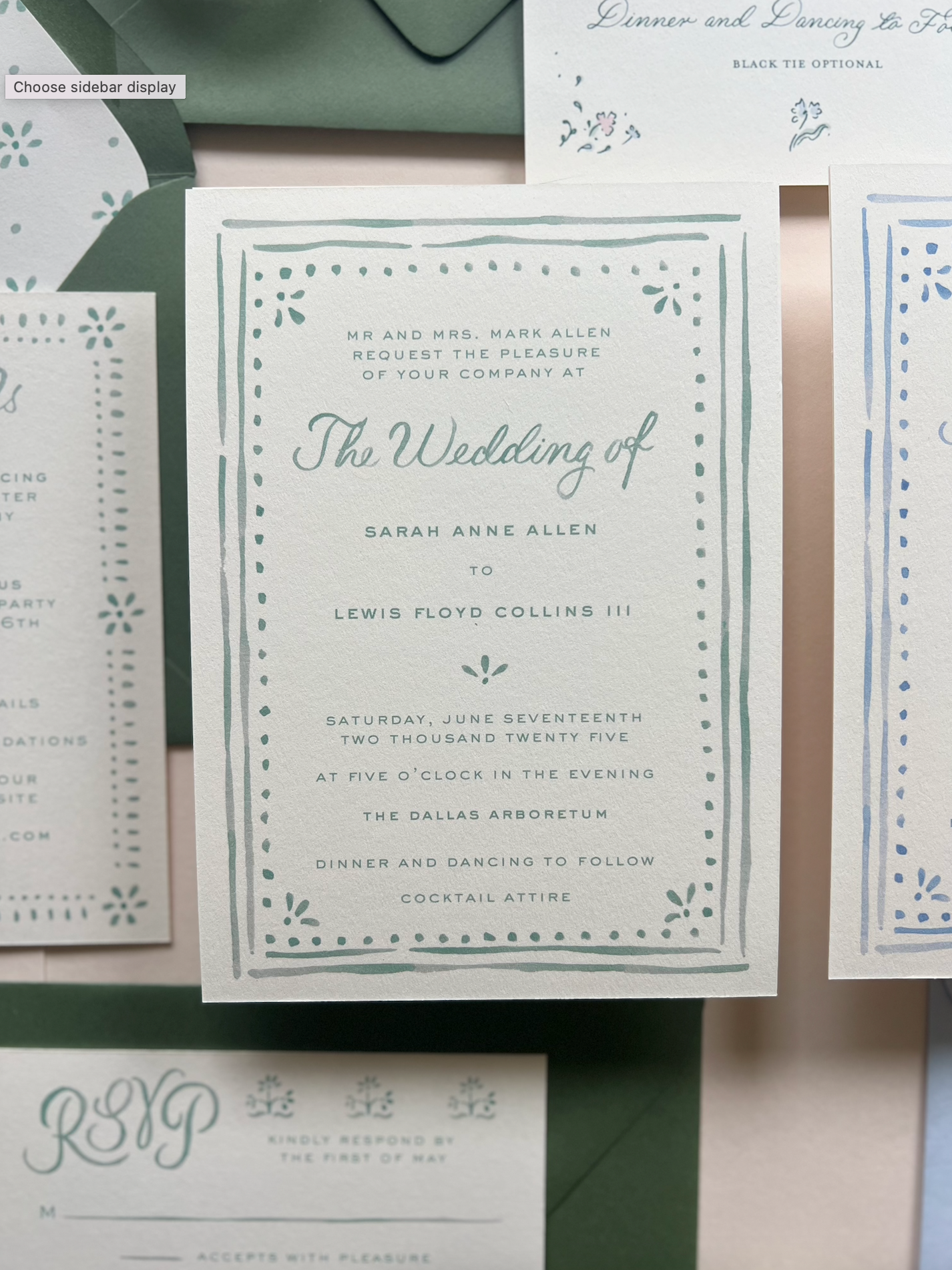 The Camilla Wedding Suite in Green
