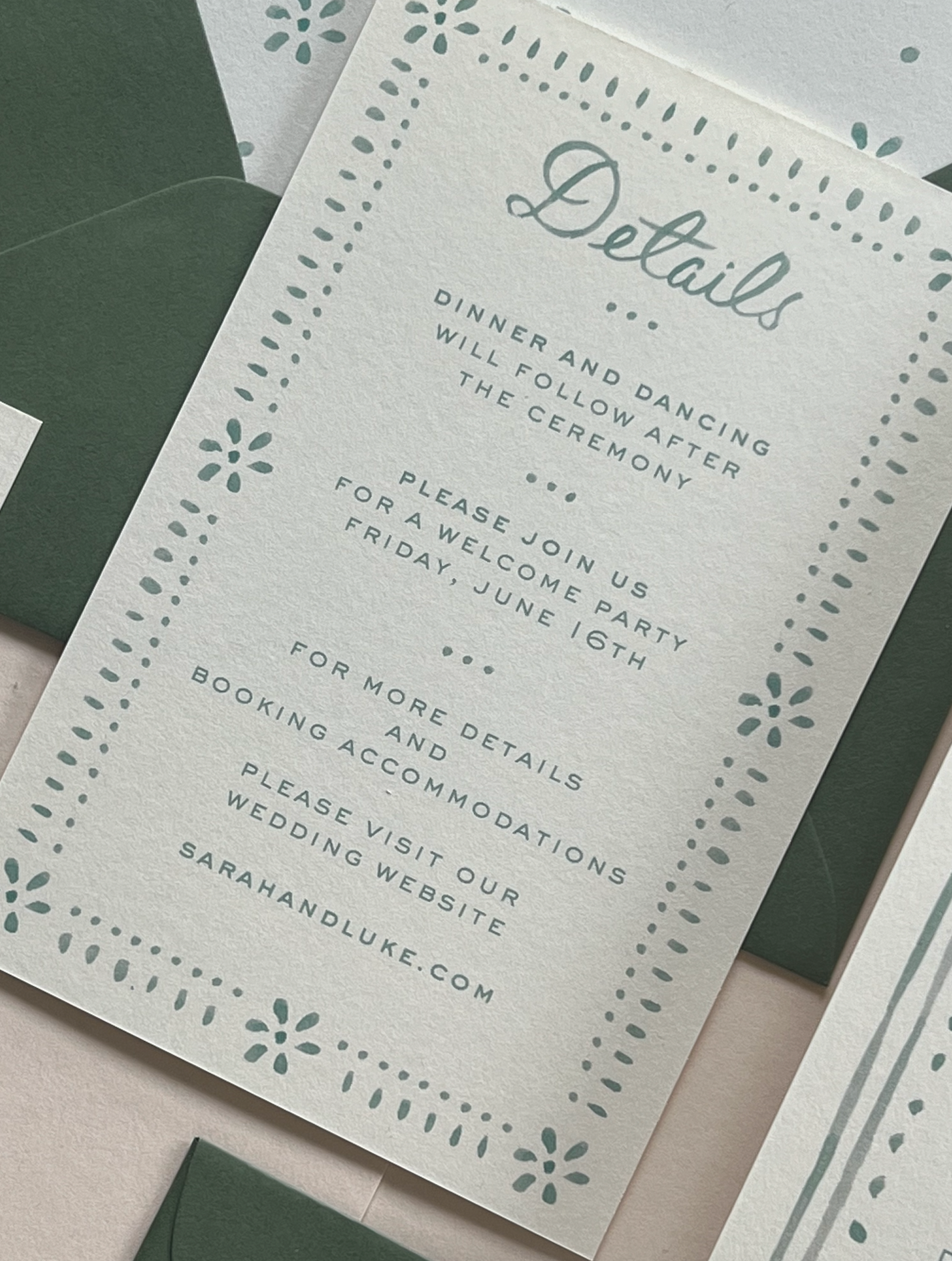 The Camilla Wedding Suite in Green