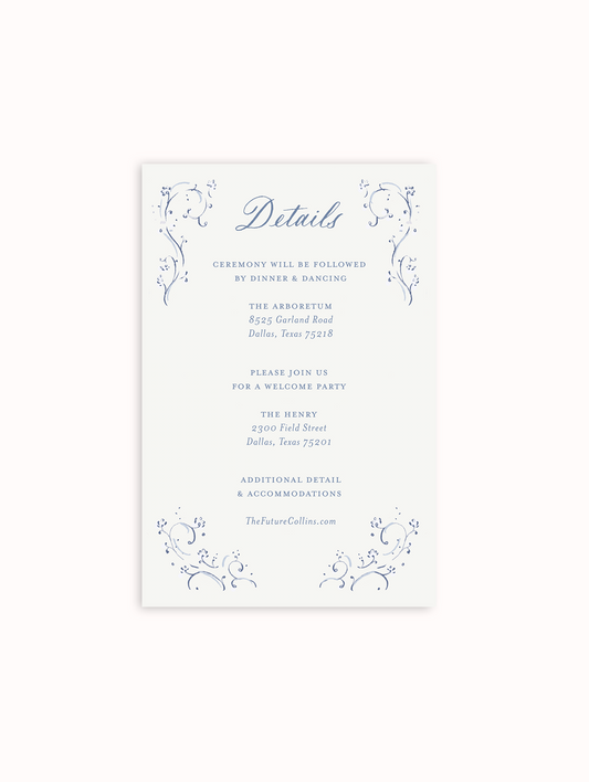 Clara Blue Details Card