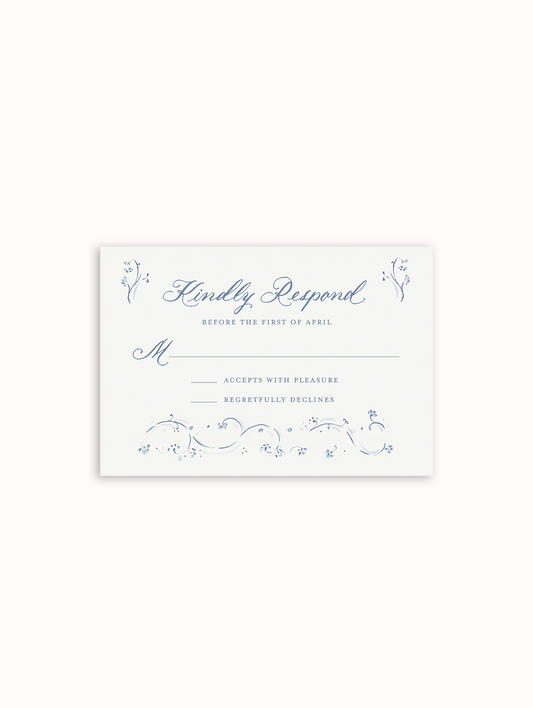 Clara Blue Reply Card