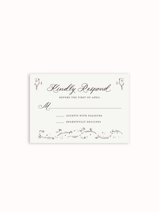 Clara Blush & Sage Reply Card