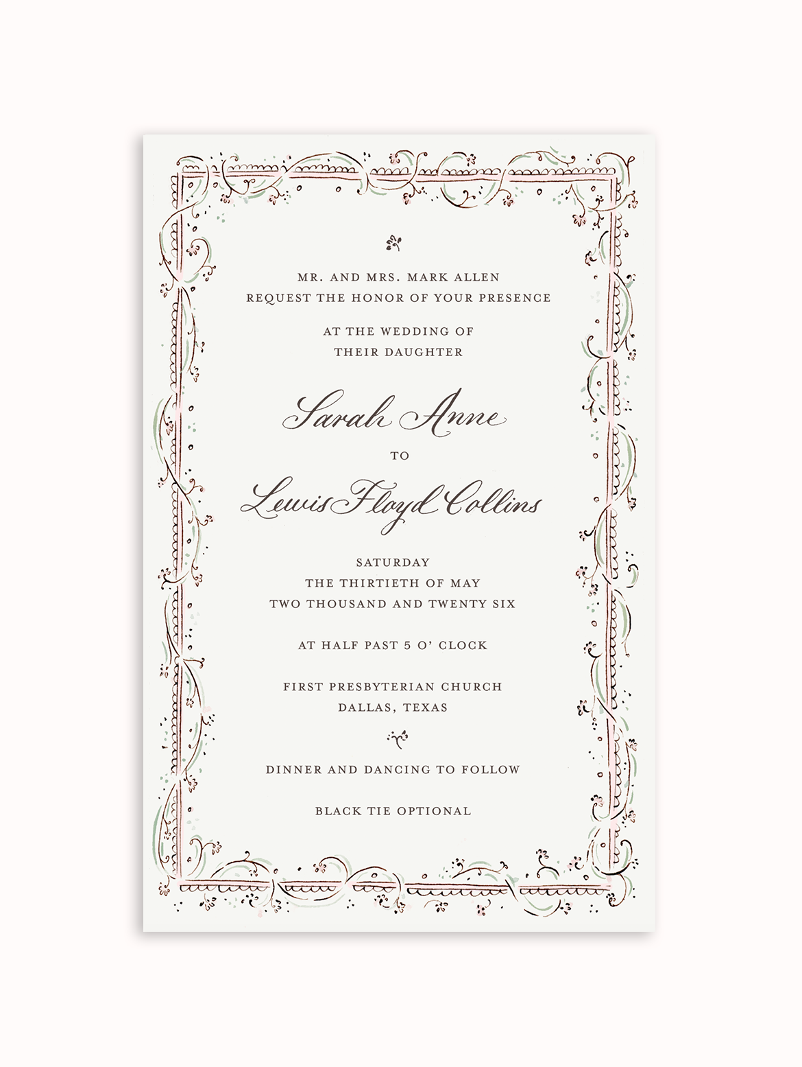The Clara Wedding Suite in Blush & Sage