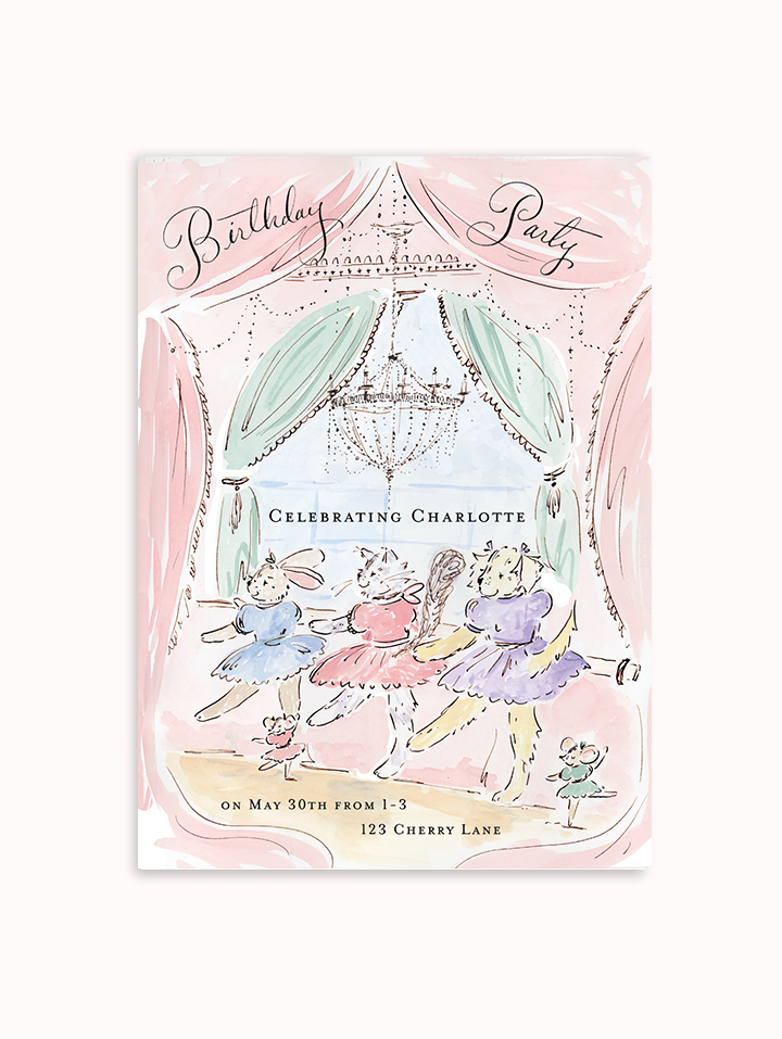 Ballet Class Semi Custom Invitation