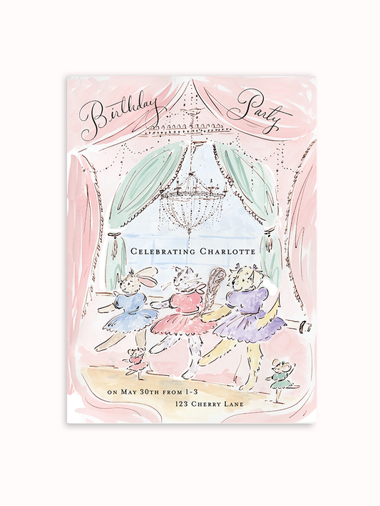 Ballet Class Semi Custom Invitation