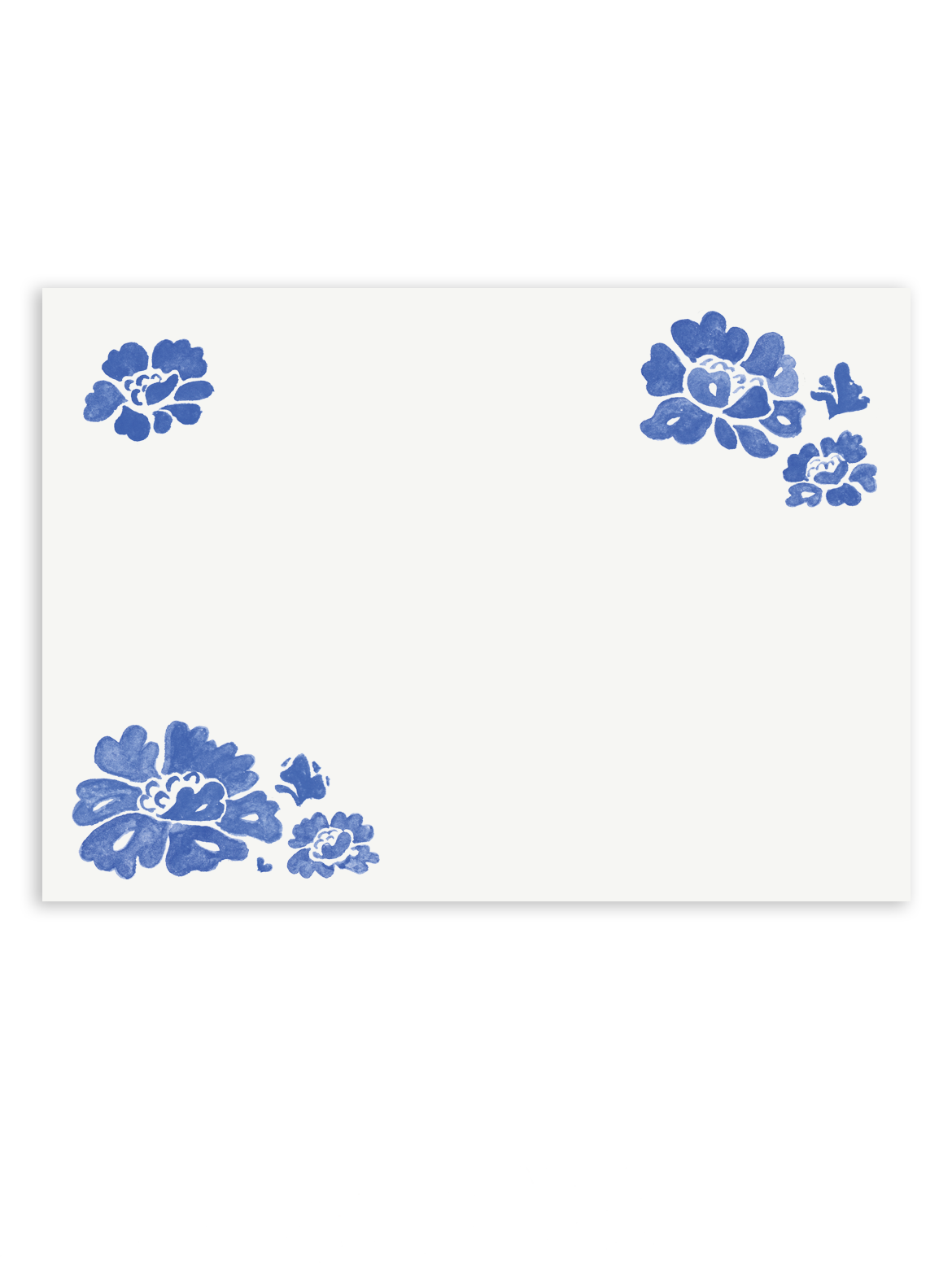 Blue Flora Stationery Set