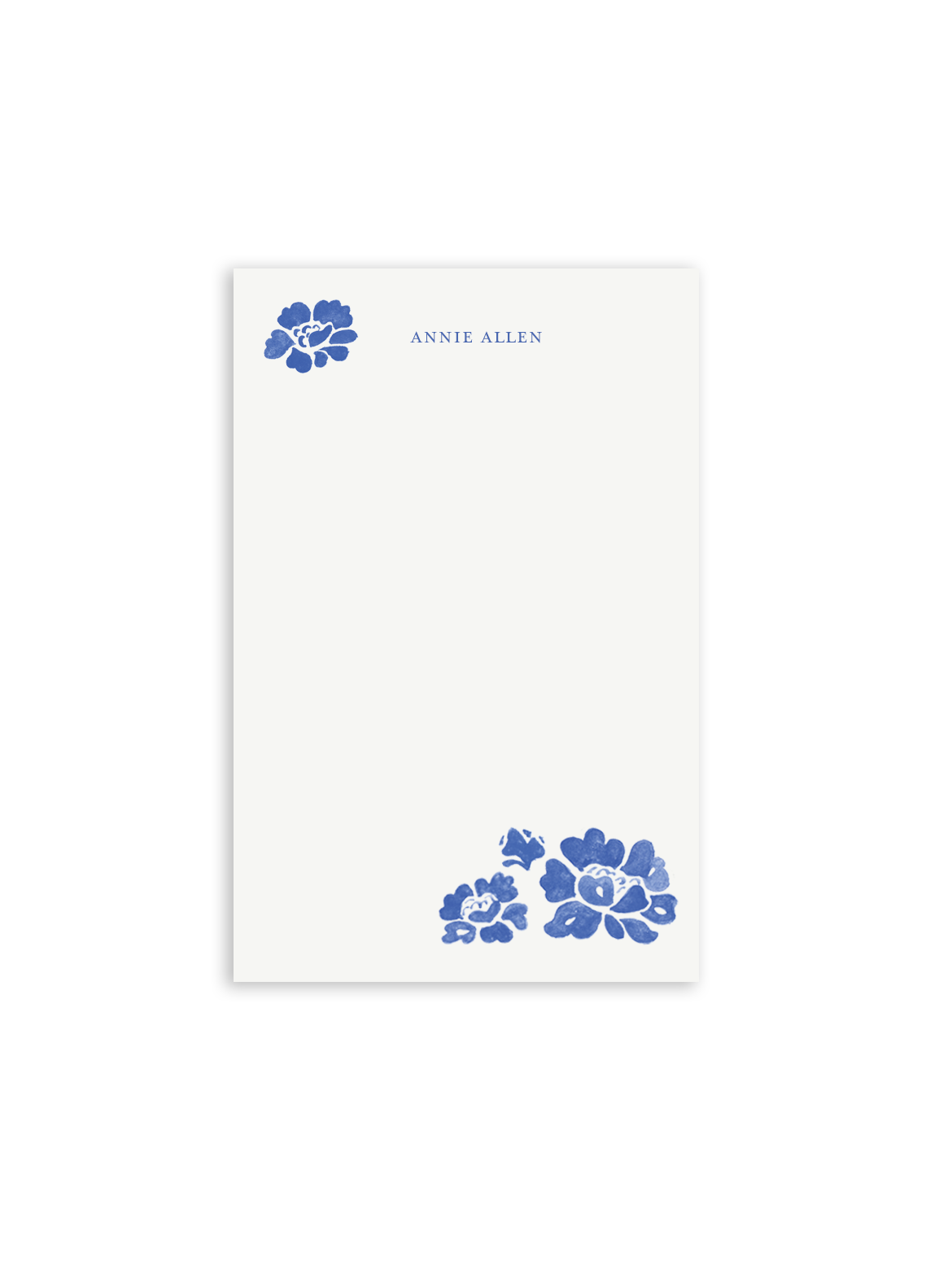 Blue Flora Notepad