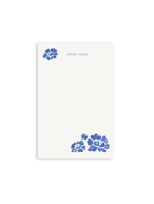 Blue Flora Notepad