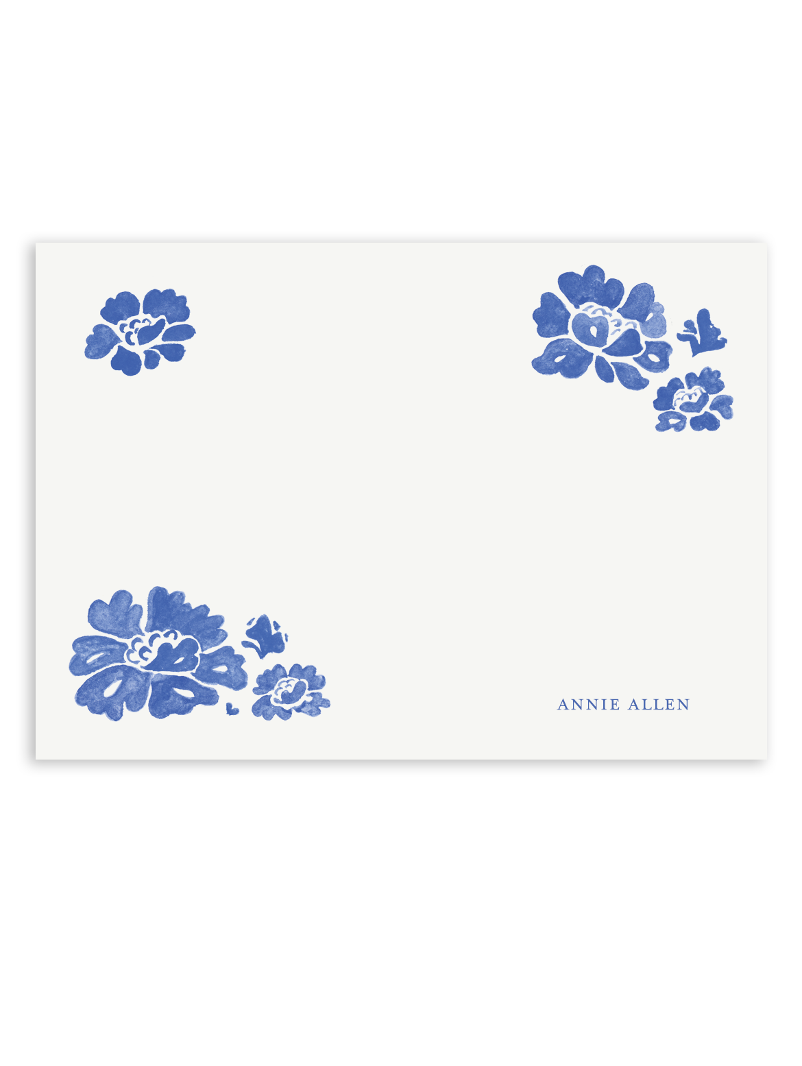 Blue Flora Stationery Set