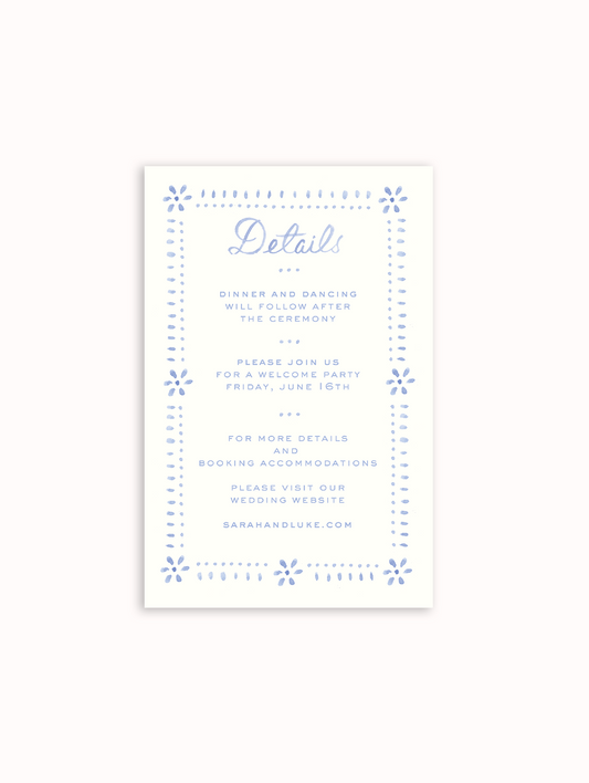 Camilla Blue Details Card