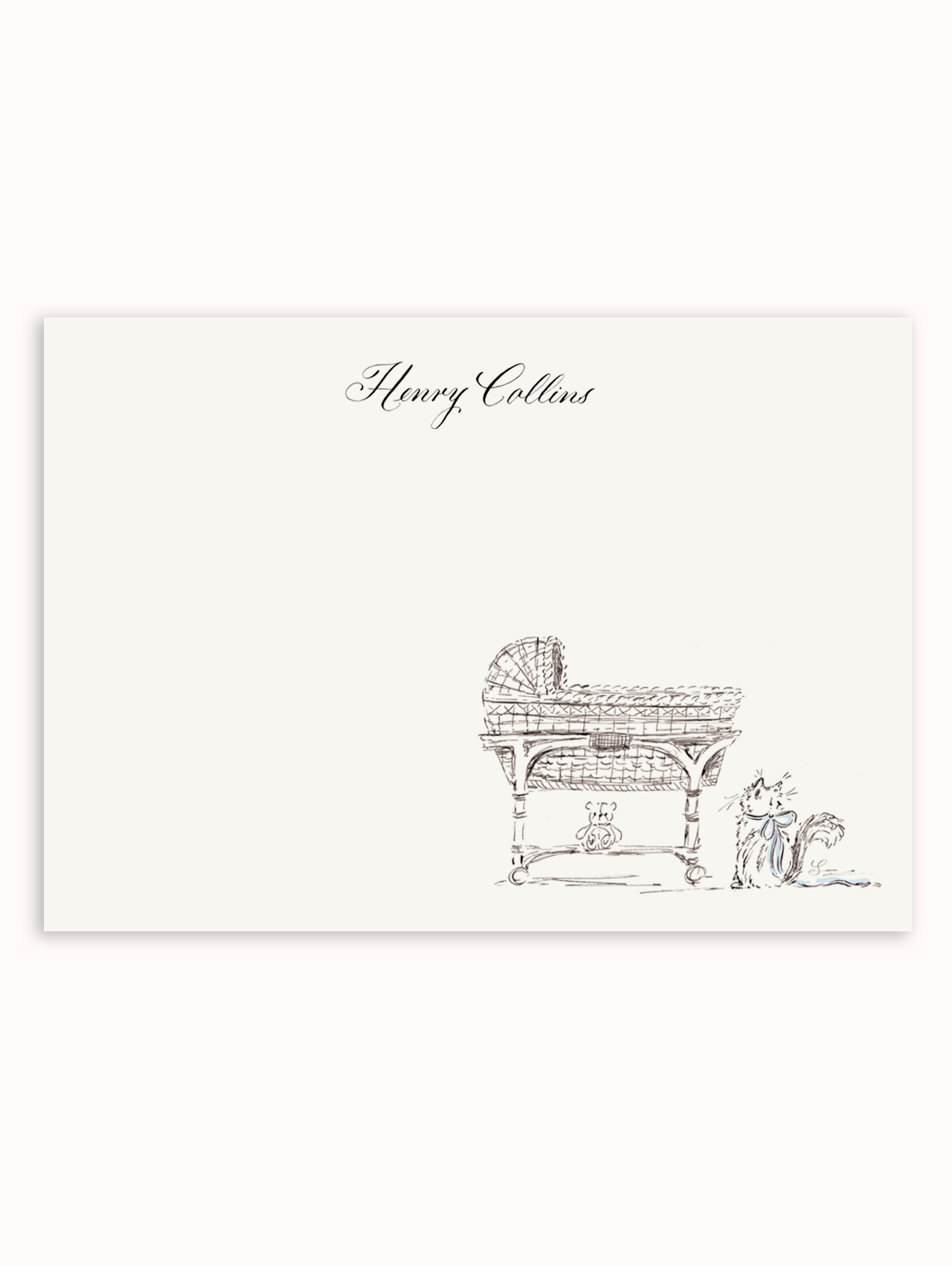 Bassinet Illustrated Stationery Set